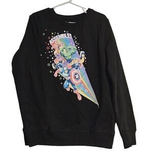 Kids Medium Marvel pastel avengers assemble black long sleeve sweatshirt